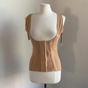 DAISY FUENTES Waist Shaping Corset Womens Sz 2X Nude  Body Shaper